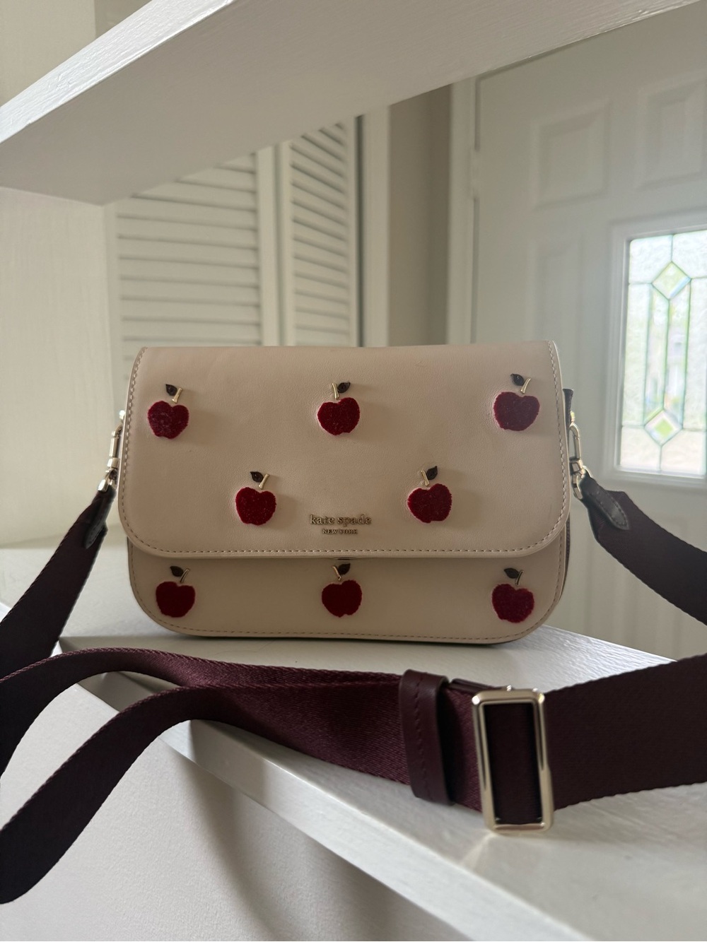 Kate Spade Buddie Apple Toss Medium Shoulder Bag